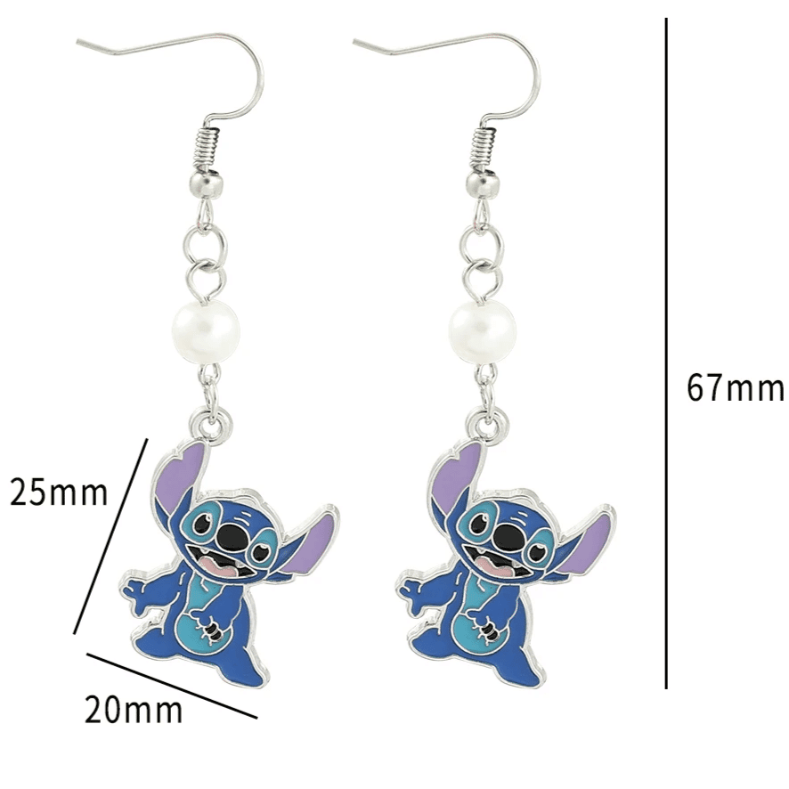 Boucles d’Oreille Femme Pendante Stitch – Image 4