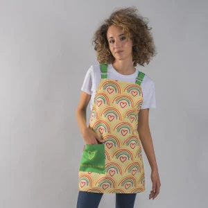 Avental Educadora Agatha Heart Verde