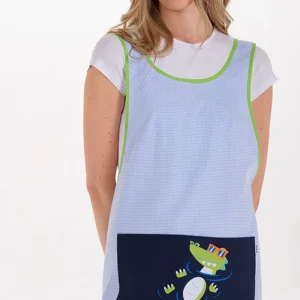 Avental Educadora Crocodilo Cruzado