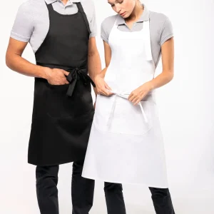 Avental poliéster/algodão lavável a alta temperatura