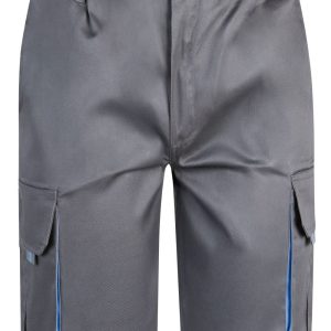 BERMUDAS BICOLOR MULTIBOLSOS em Cinza