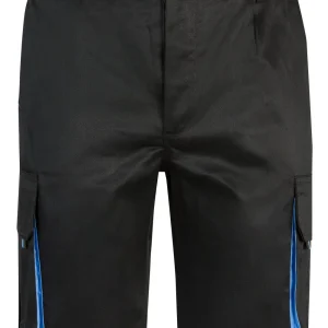 BERMUDAS BICOLOR MULTIBOLSOS em Preto