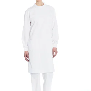 Bata Unissexo M. Comprida e Punho Elástico Aperta atrás