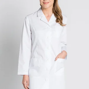 Bata básica de manga comprida para o setor da saúde