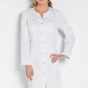 Bata médica de manga comprida