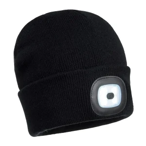 Beanie USB recarregável luz principal LED