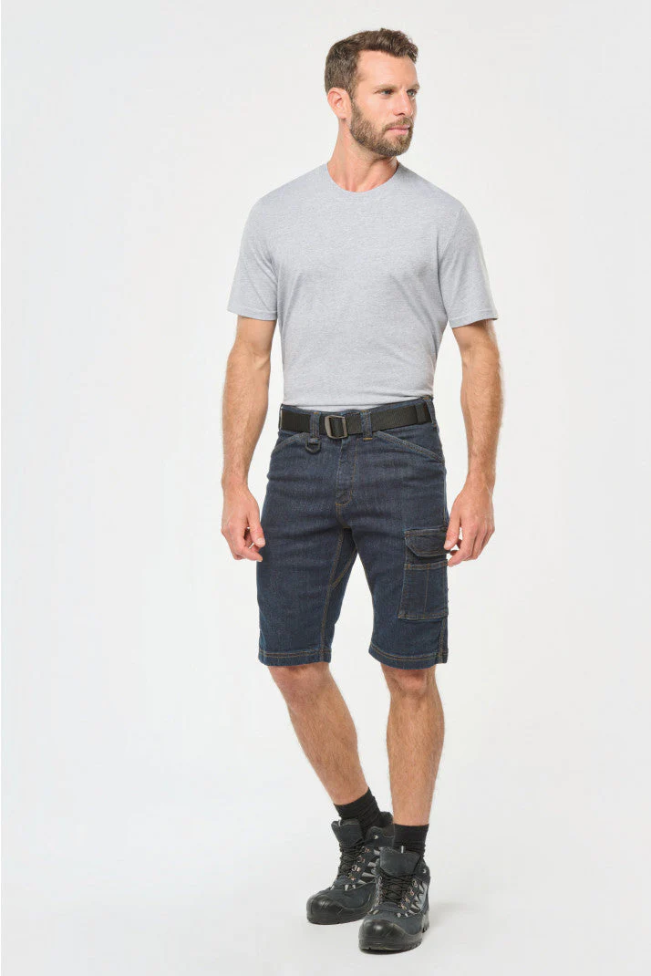 Bermuda de ganga multibolsos de homem – Image 2