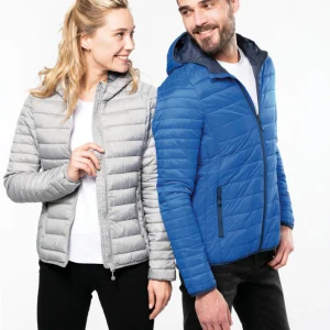 Blusão de senhora acolchoado leve com capuz