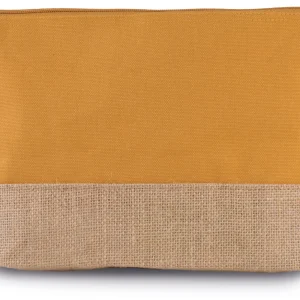 Bolsa em tecido de algodão e juta