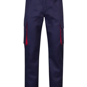 CALÇAS BICOLOR MULTIBOLSOS cor Azul Marinho