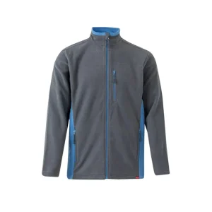 CASACO POLAR BICOLOR GAMA CINZA