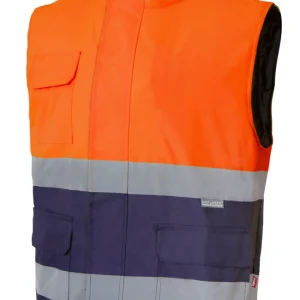 COLETE ACOLCHOADO BICOLOR DE ALTA VISIBILIDADE