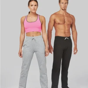 Calças de jogging unissexo em algodão leve