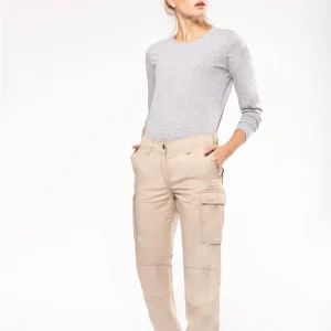 Calças leves multibolsos de senhora