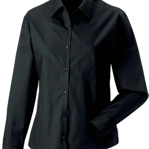 Camisa de senhora de manga comprida em popeline