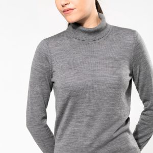 Camisola Merino de gola alta de senhora