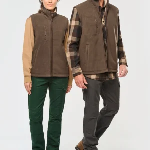 Colete polar com interior em sherpa unissexo