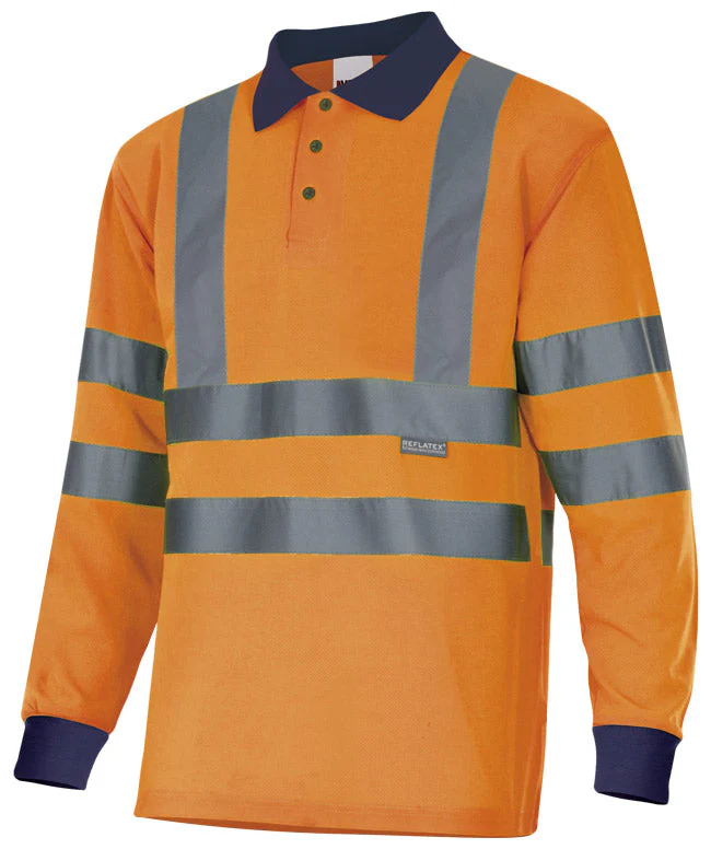 POLO BICOLOR DE MANGA COMPRIDA DE ALTA VISIBILIDADE – Image 3