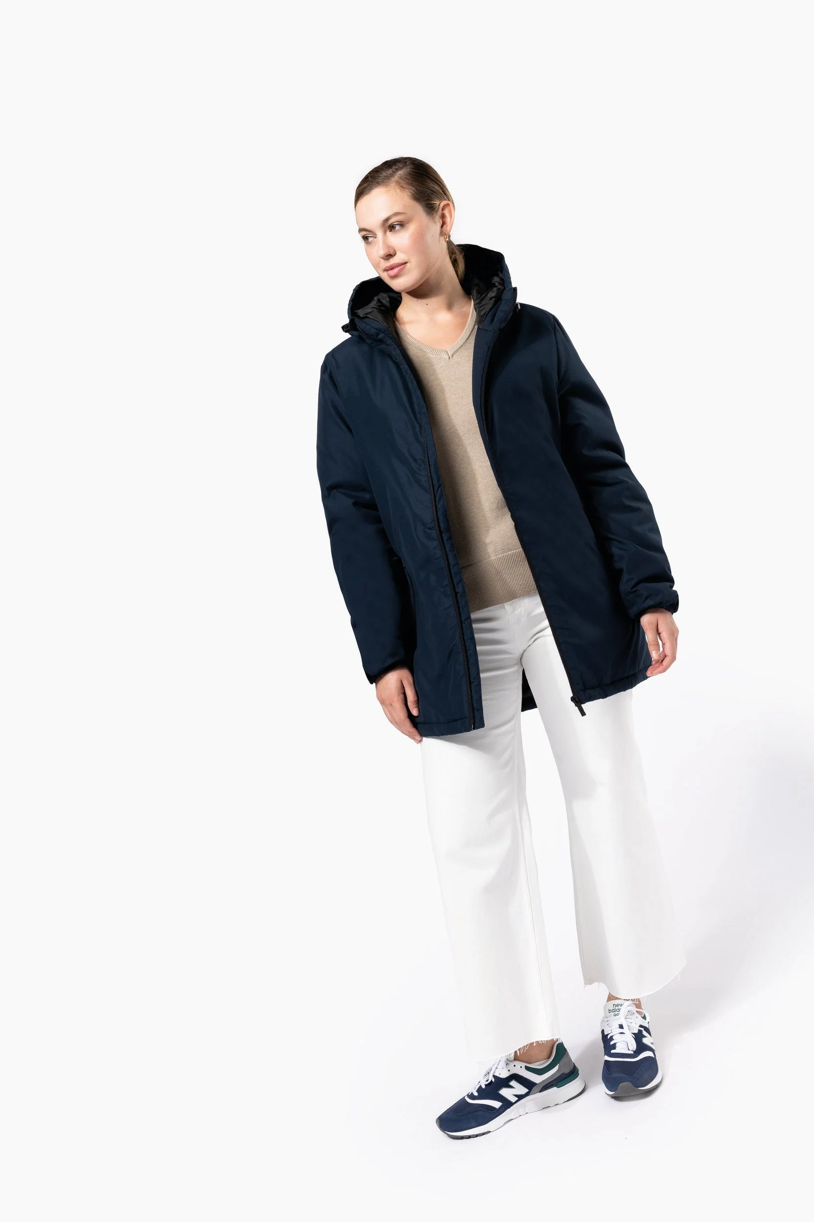 Parka com capuz de material reciclado unisex