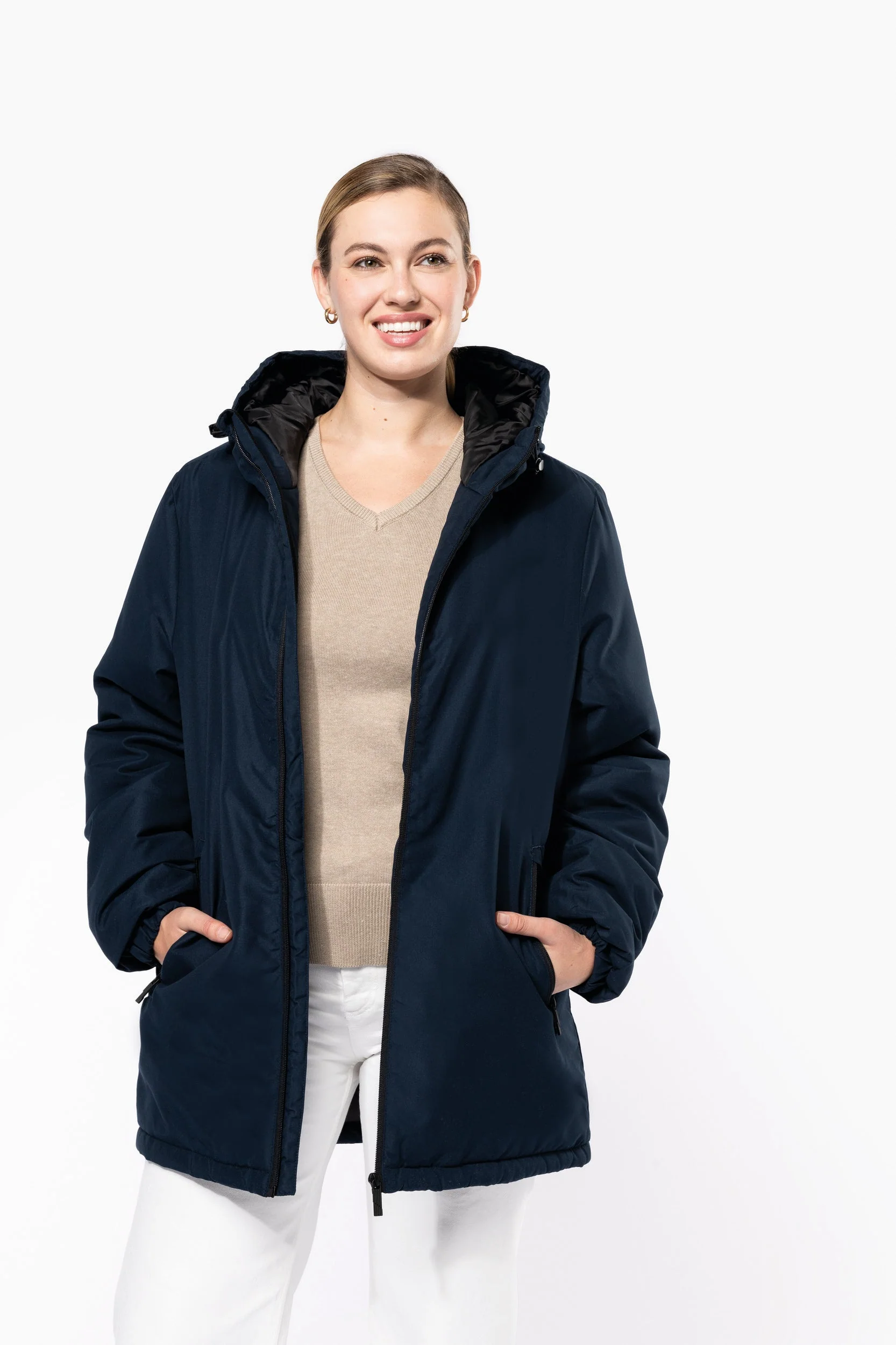 Parka com capuz de material reciclado unisex – Image 4