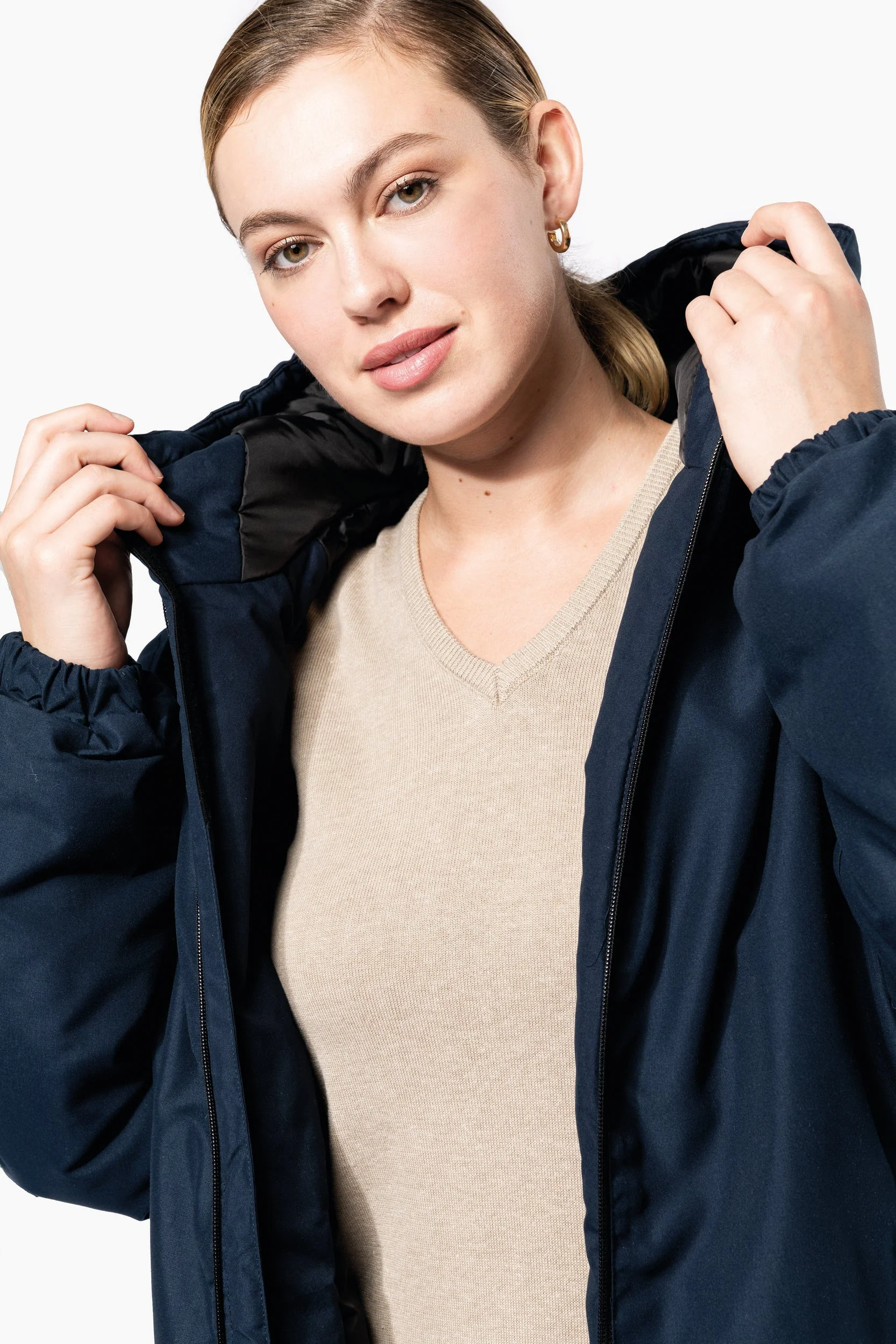 Parka com capuz de material reciclado unisex – Image 5