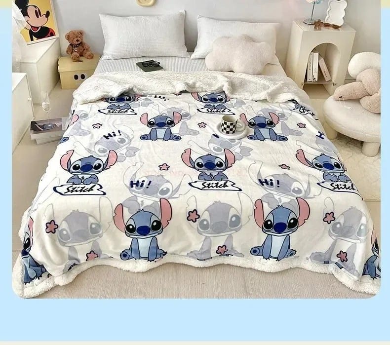 Plaid Polaire Stitch Disney