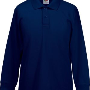 Polo criança 65/35 de manga comprida