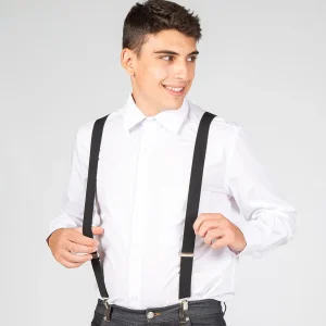 Suspensórios com Pinças Ap. Couro Castanho