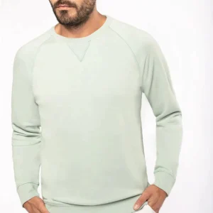 Sweatshirt BIO de homem com decote redondo e mangas raglan (2 de 2)