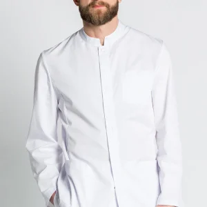 Túnica branca masculina Varsovia m/comprida