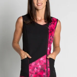 Túnica com estampa hipster fúcsia