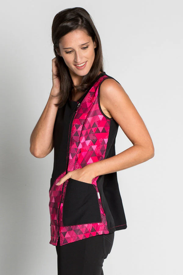 Túnica com estampa hipster fúcsia – Image 3