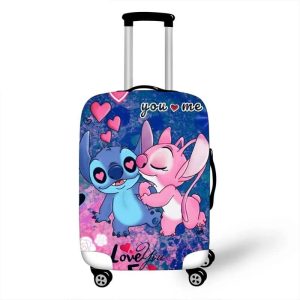 Housse Valise Stitch et Angel Amoureux