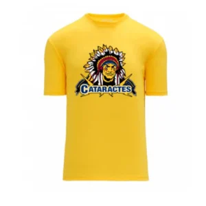 T-shirt adultes (grandes tailles) jaune avec logo - Cataractes
