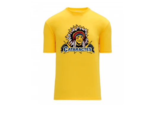 T-shirt adultes (grandes tailles) jaune avec logo - Cataractes
