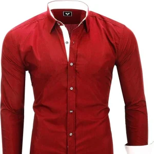 Chemise rouge Homme